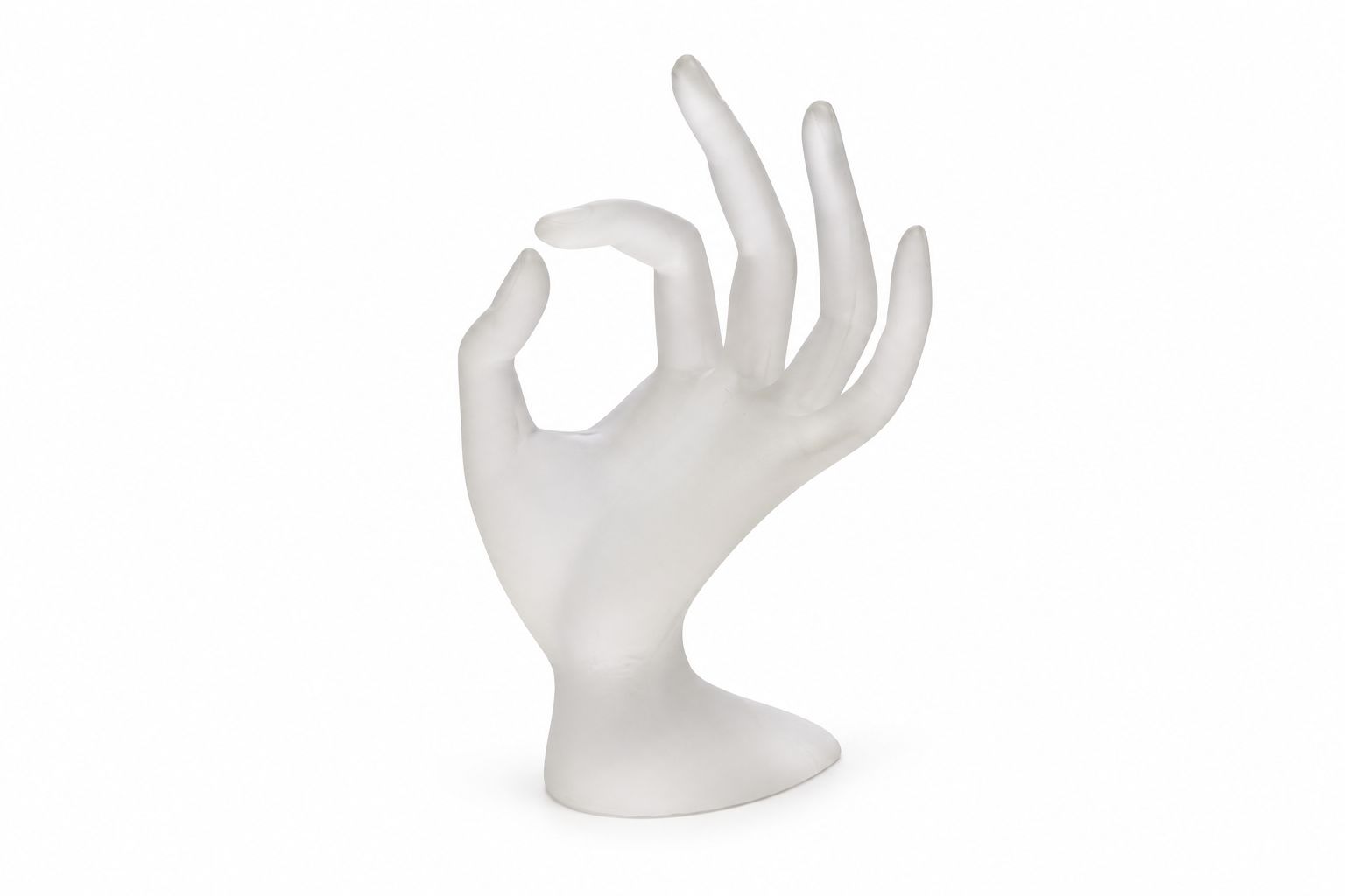 AMH001 Clear Ring Display Hand — studio view
