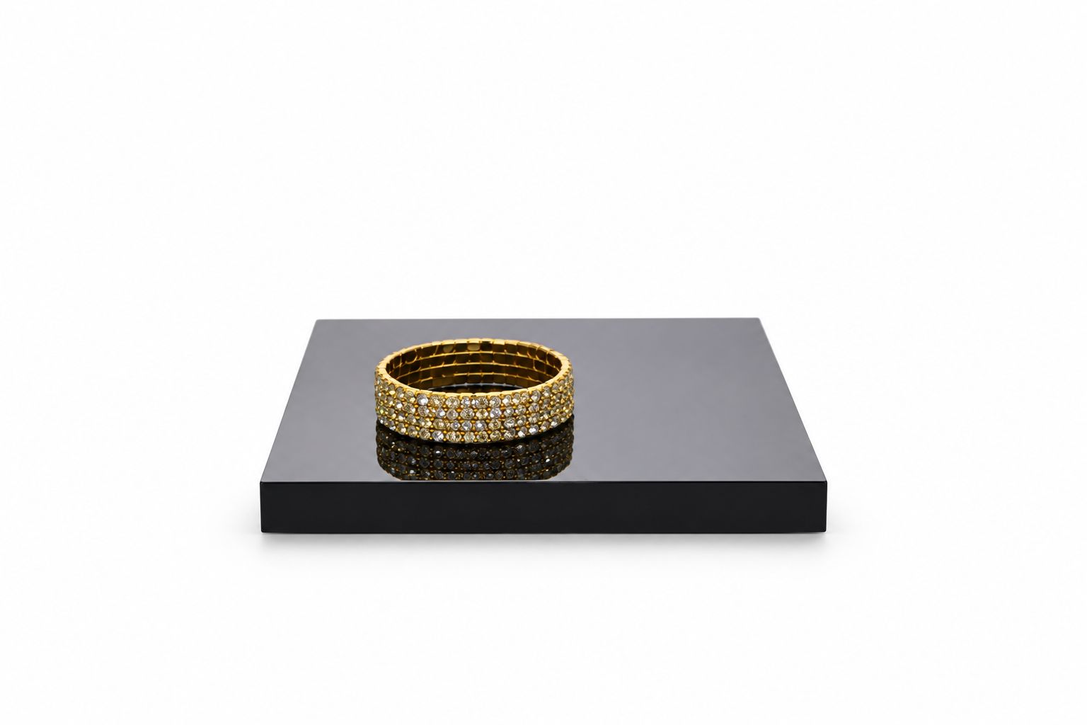 ACB003B1 Black Acrylic Display Platform — studio view