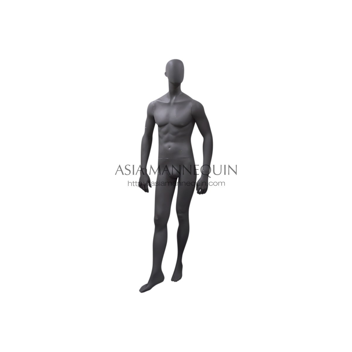 SKM4 Male Mannequin, Fiberglass, Grey Matte