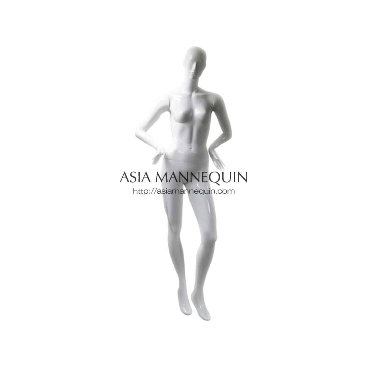FW81 Female Mannequin, Fiberglass, Glossy White