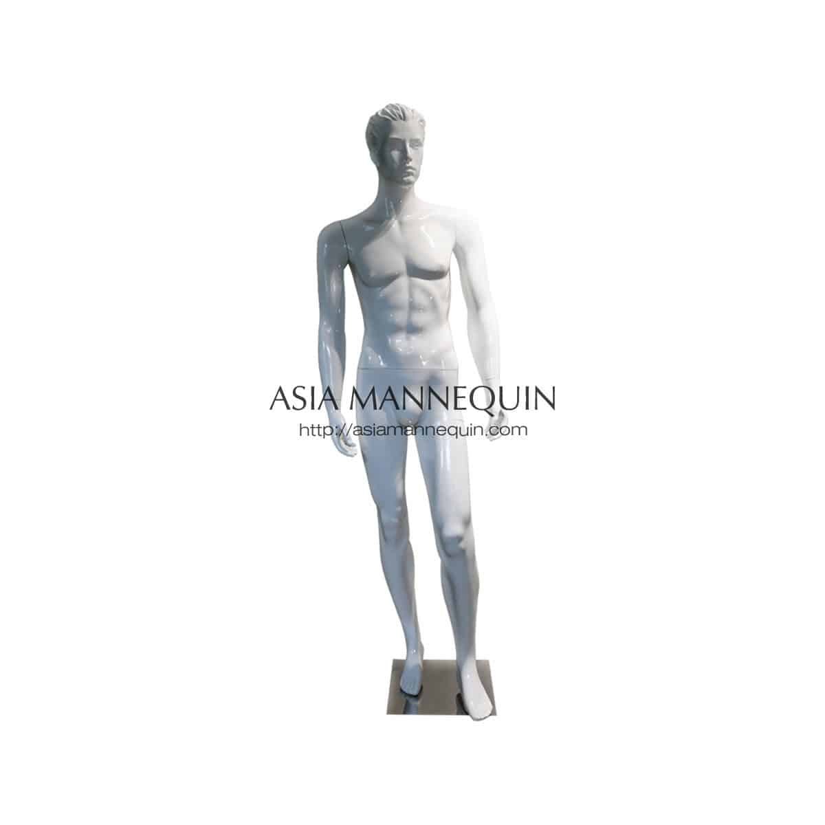 MFWF001 Male Mannequin, Fiberglass, Glossy White