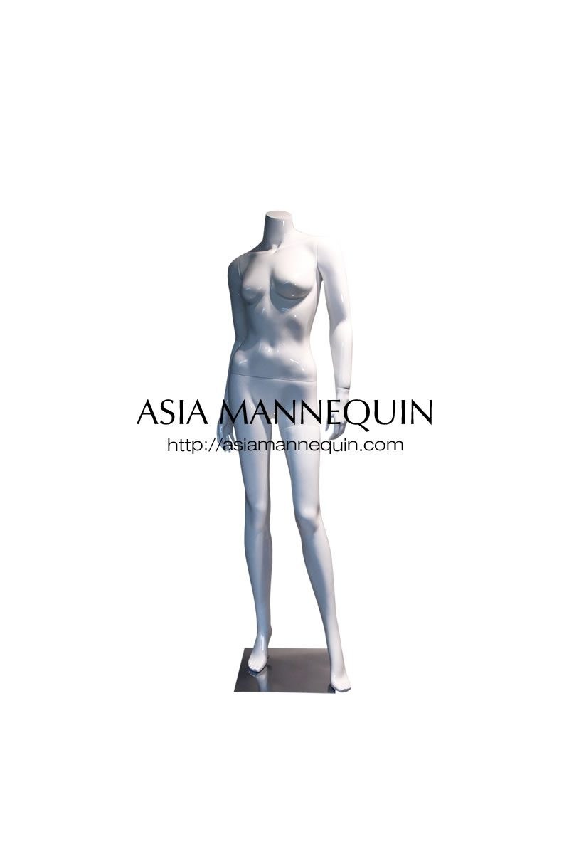 MFWF003 Female Mannequin, Fiberglass, Headless, Glossy White