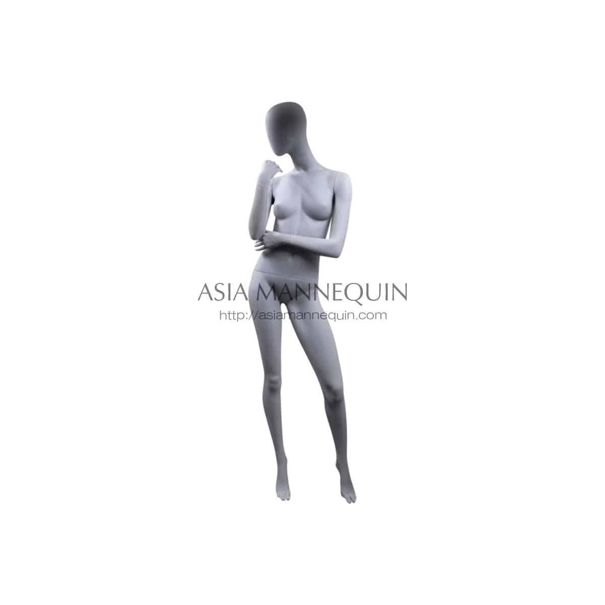 SK34 Female Mannequin Fiberglass Matte Grey Color, Female
