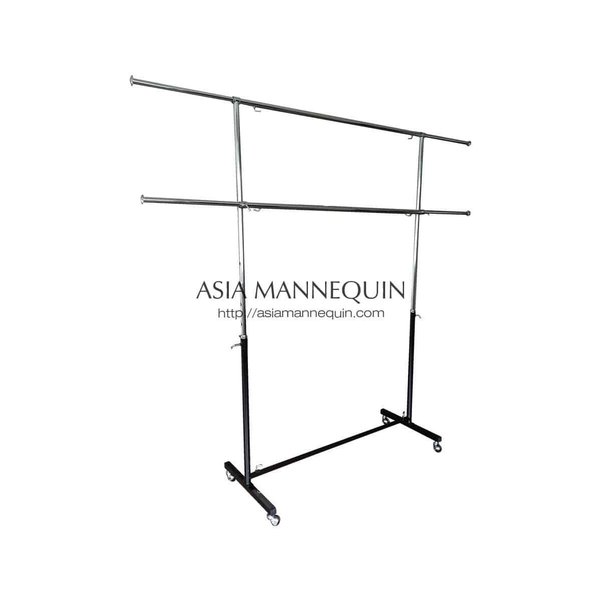CR11HD-4FT Clothes Garment Racks, 4ft Wide, 2 Tier, Heavy Duty, Extendable Height