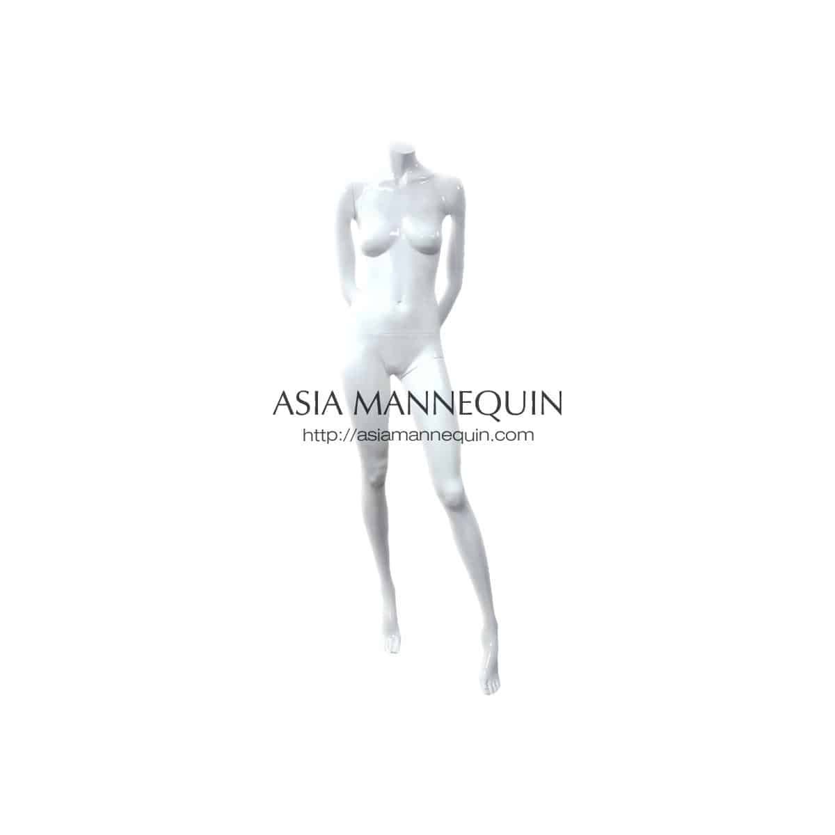 SK2 Female Mannequin, Fiberglass, Glossy White [SOLD]