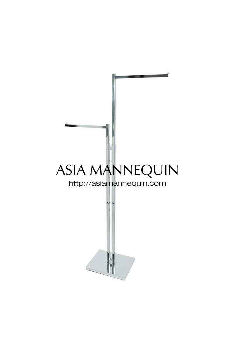CR09HD-2W Clothes Garment Racks, Single Tier, Multi-Way, Heavy Duty, Extendable Height