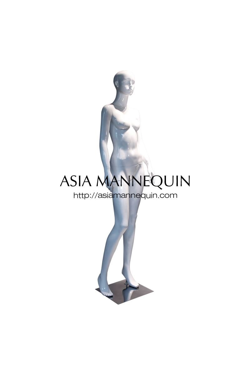 MFWF002G Female Mannequin (Fiberglass, Glossy White, Face Features)