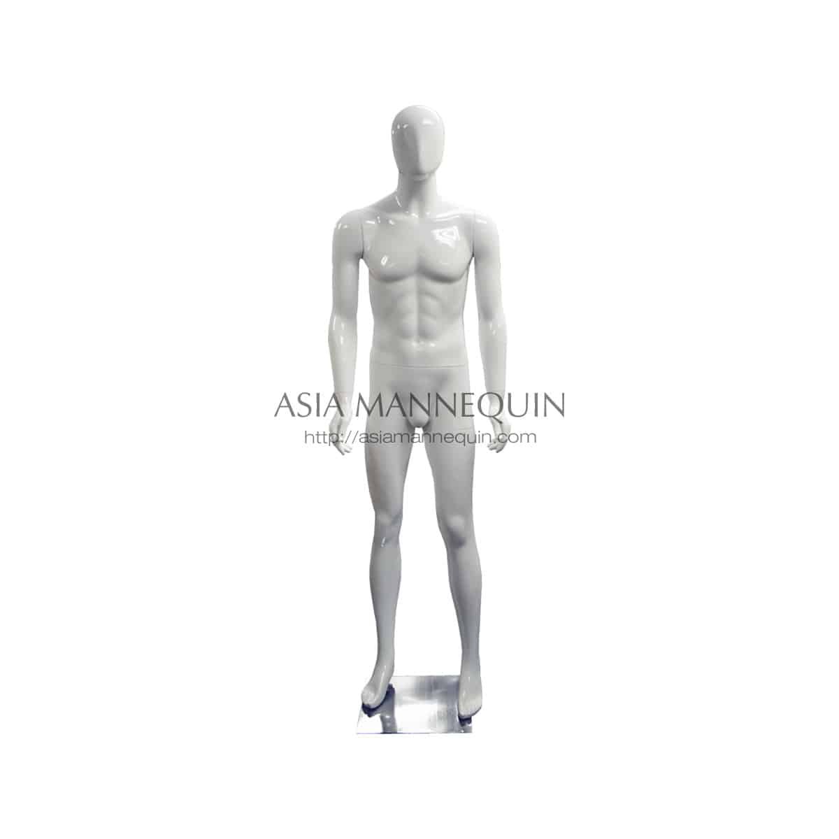 MFWM004G Mannequin Fiberglass White, Male (Full Bodied, Glossy)