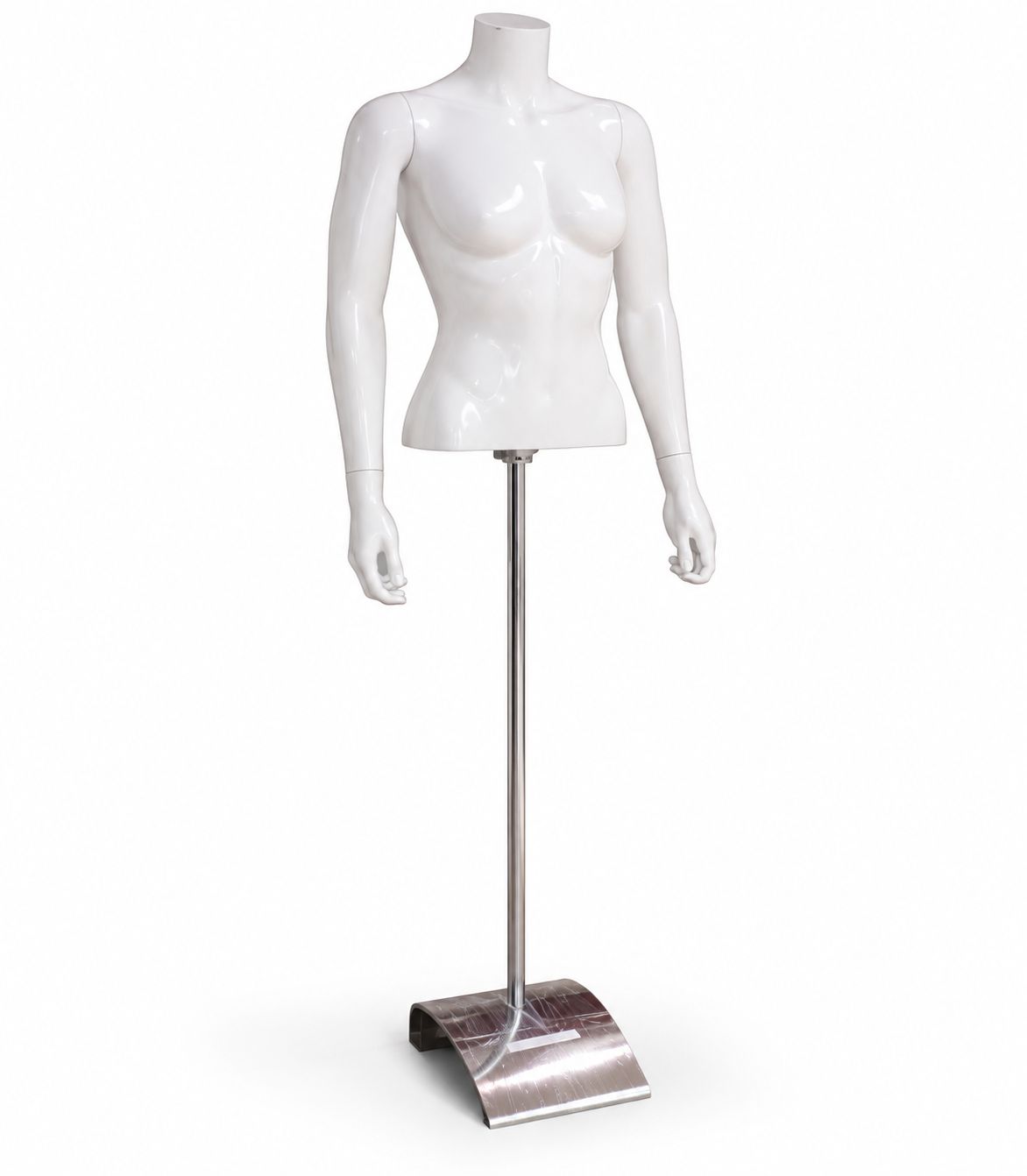 Female Half-Body Mannequin Rental — Steel Base — studio view