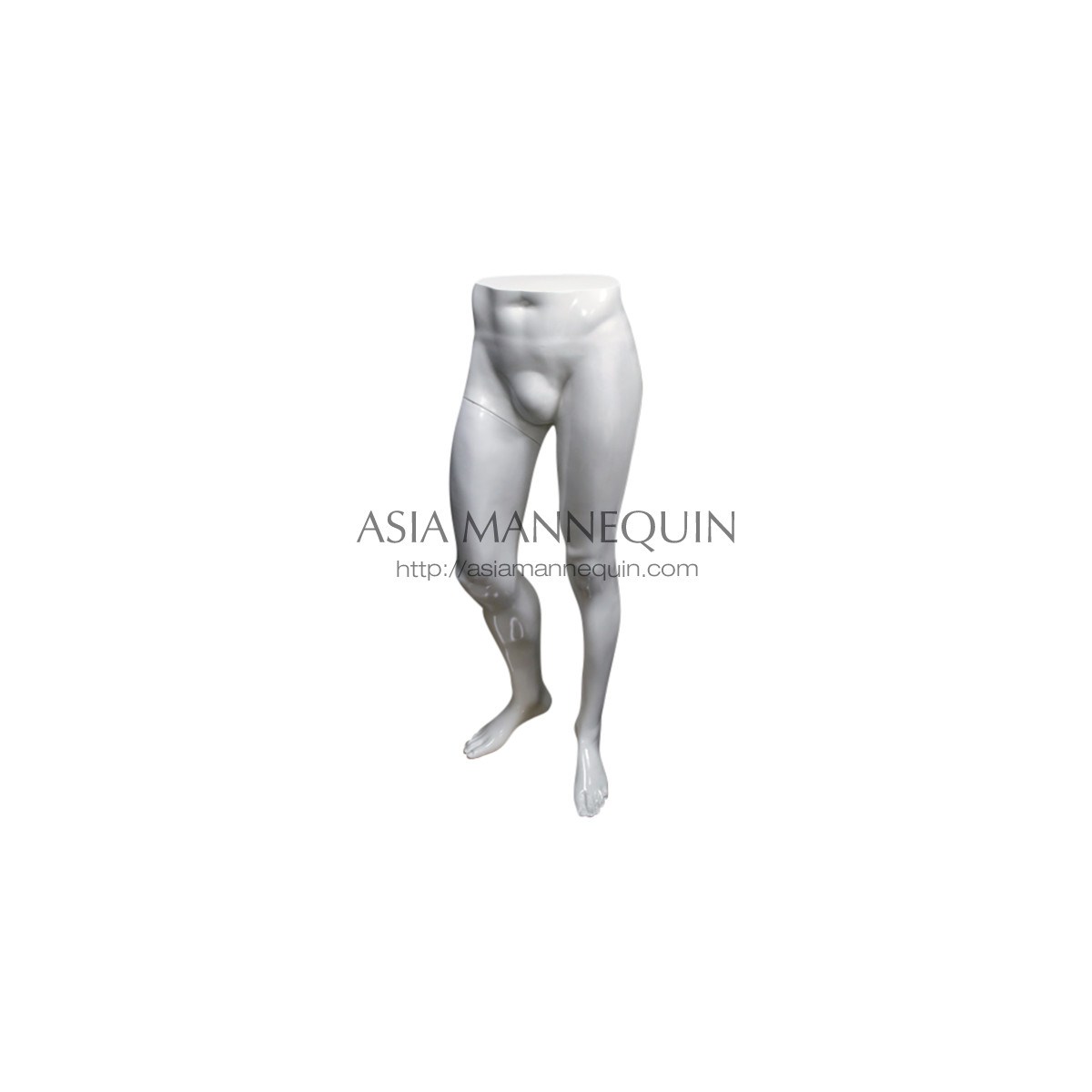 LM2 Leg Mannequin, Male, Fiberglass, Glossy White