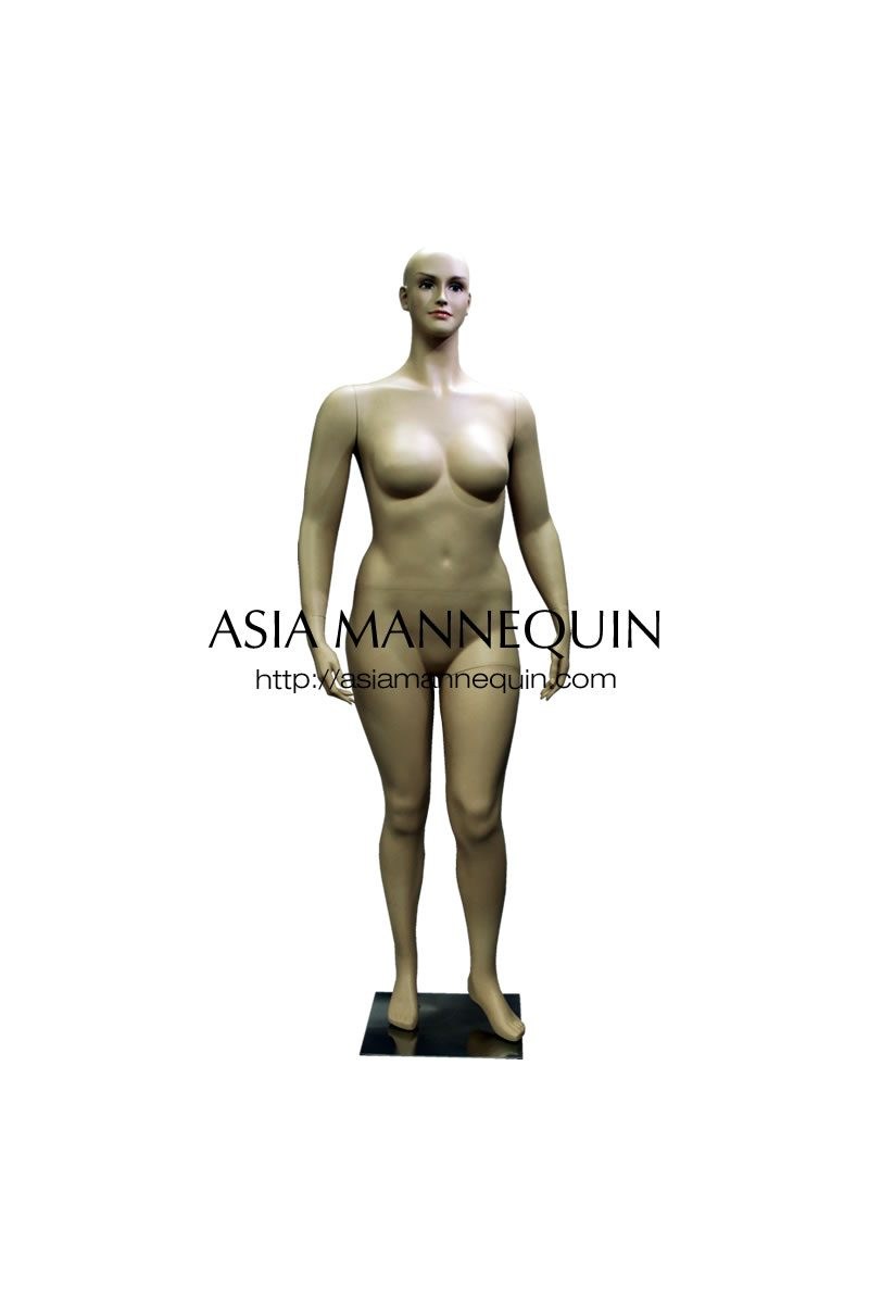 MFSF008 Female Mannequins (Fiberglass, Skin Colored, Plus-Sized)