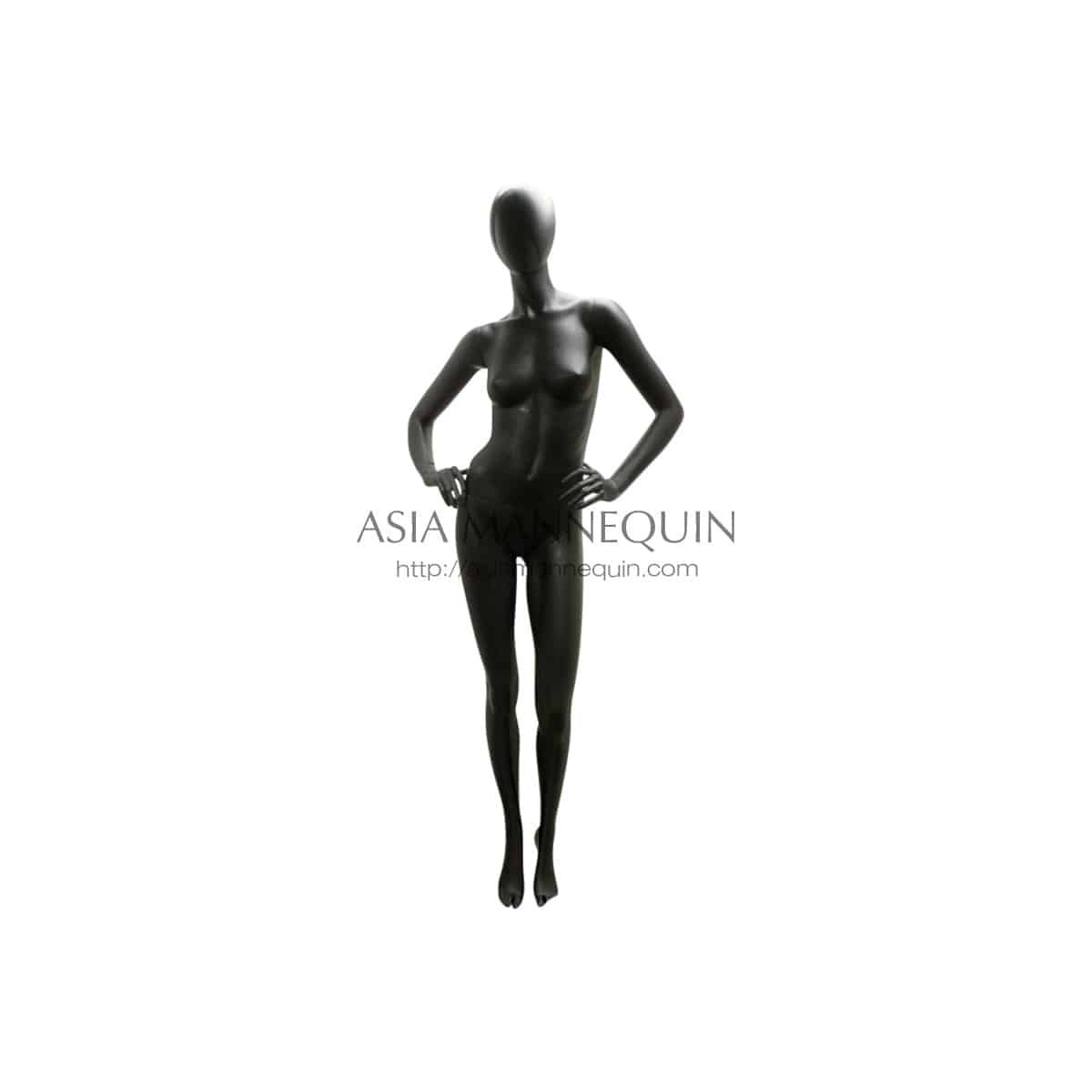 SK1B Female Mannequin Fiberglass, Black [SOLD]