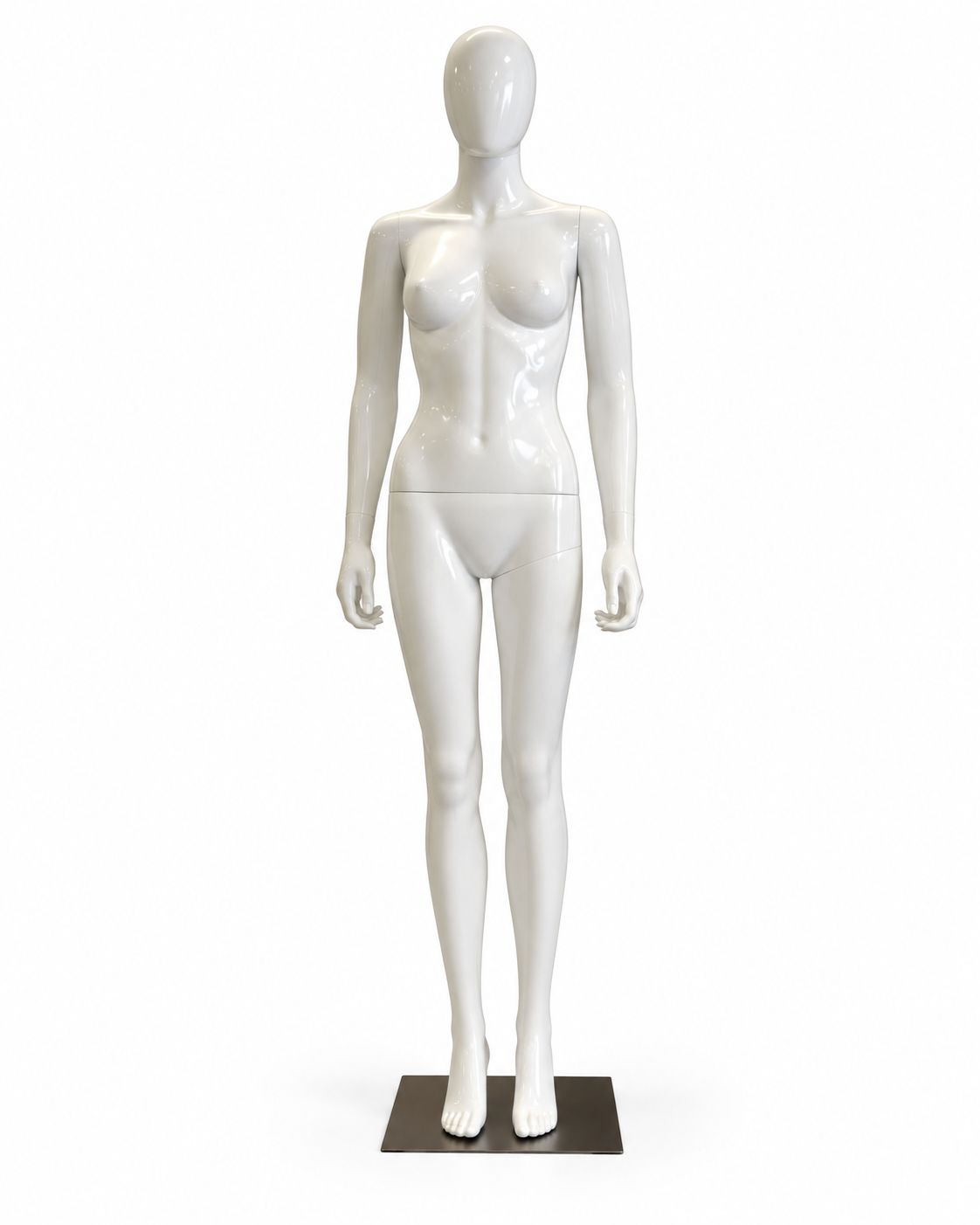 White Female Full-Body Mannequin Rental — studio view