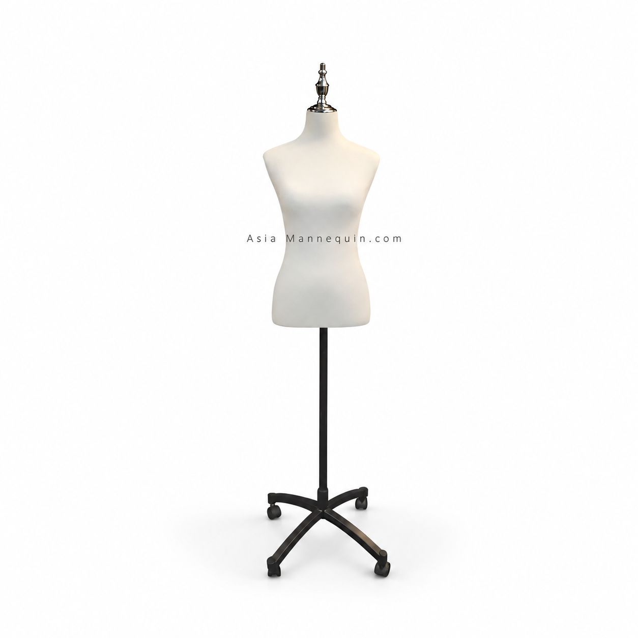 TF001W Female Torso Dress Form, Castor Base — studio view