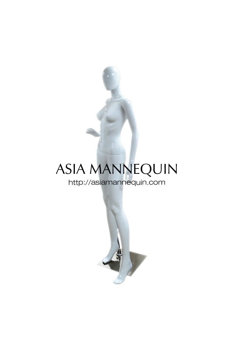 MPWF017G Female Mannequin, Glossy White Polyproplene