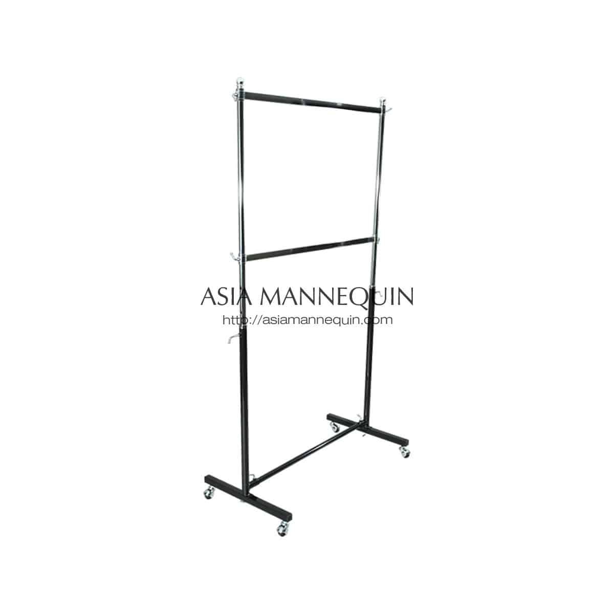 CR05HD-4FT Clothes Garment Racks, 4ft Wide, 2 Tier, Heavy Duty, Extendable Height