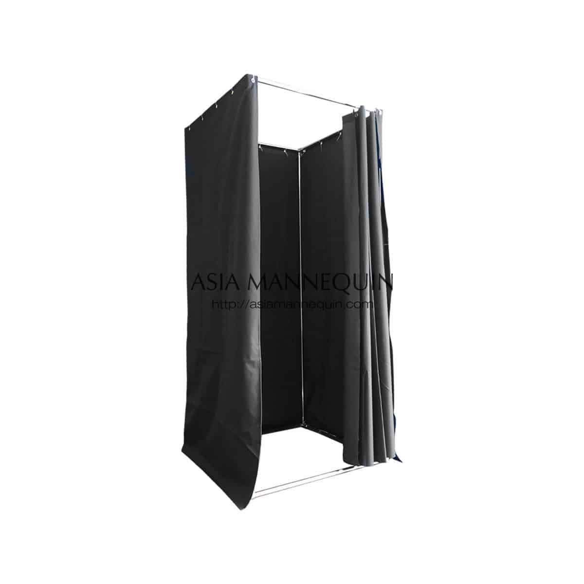 MFR001-BK Fitting Room (Open-Top, Ring Curtain)