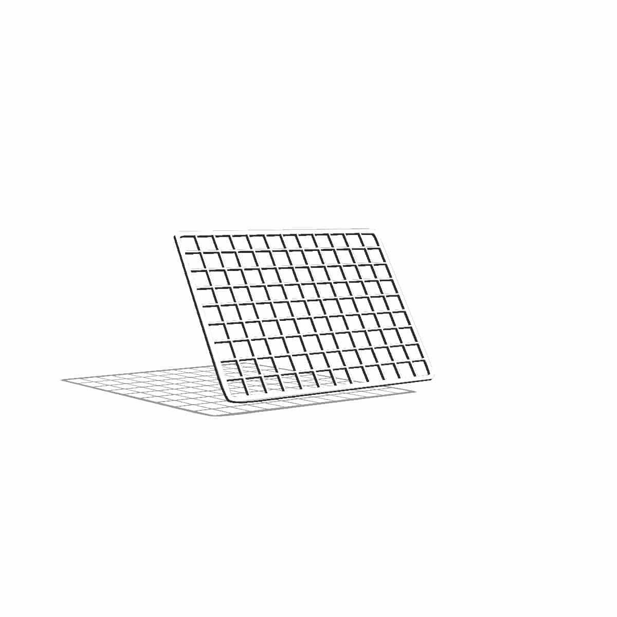 Wire Mesh, 12x9, White