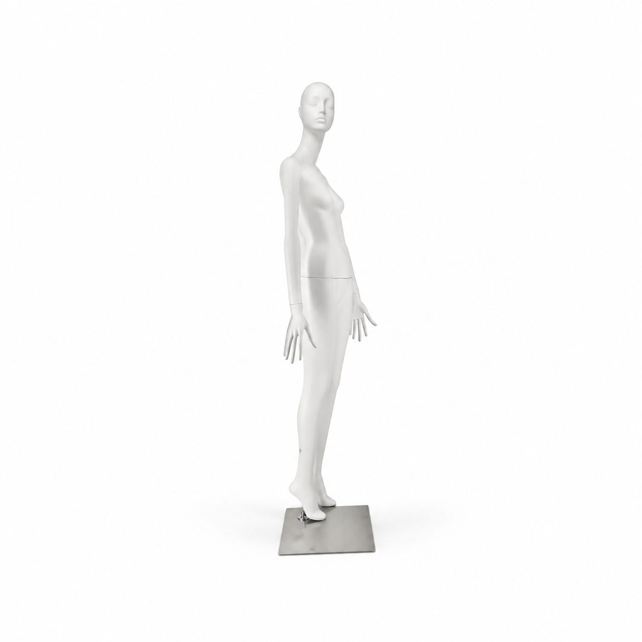 CF3 Mannequin Fiberglass White, Female, Glossy — studio view