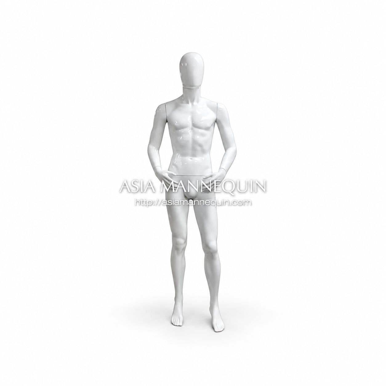 MPWM002G Male Full-Body Polypropylene Mannequin — studio view