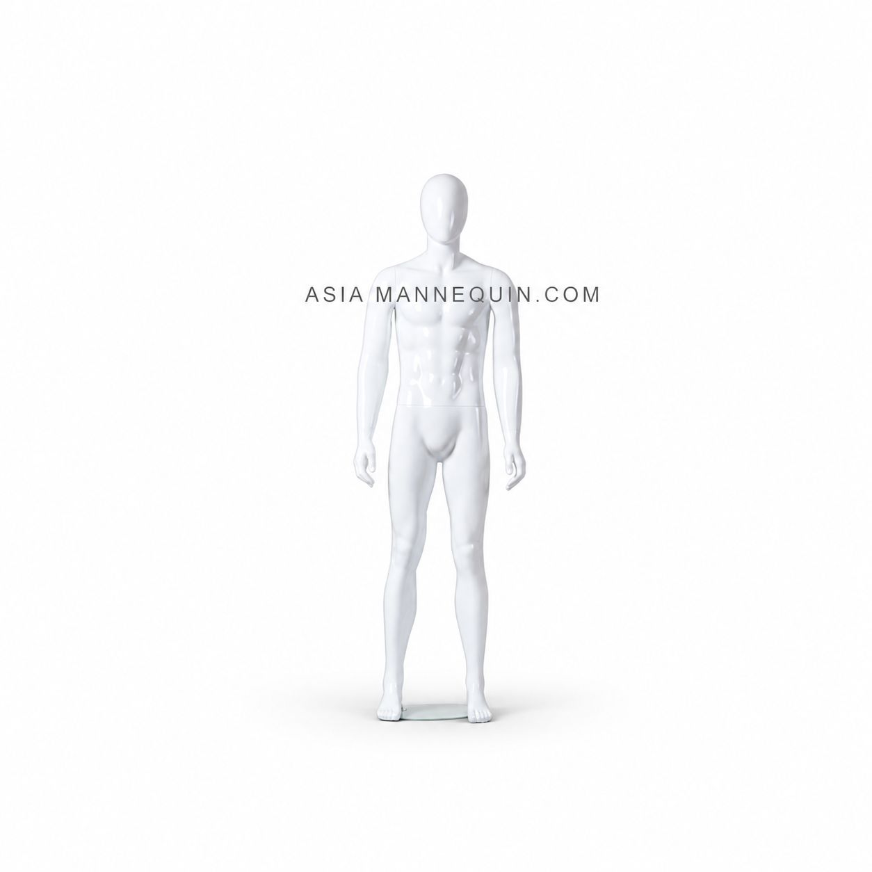 MM2 Male Mannequin Polypropylene White Color — studio view