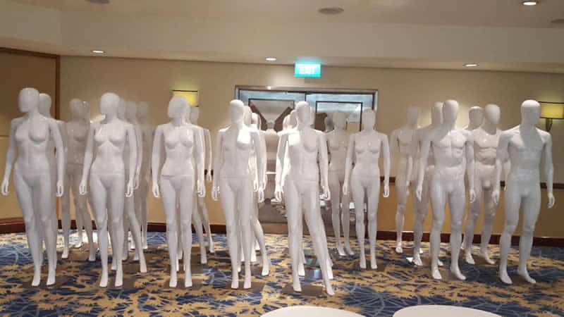 Rental Female Male Mannequin Full Body , Glossy , White