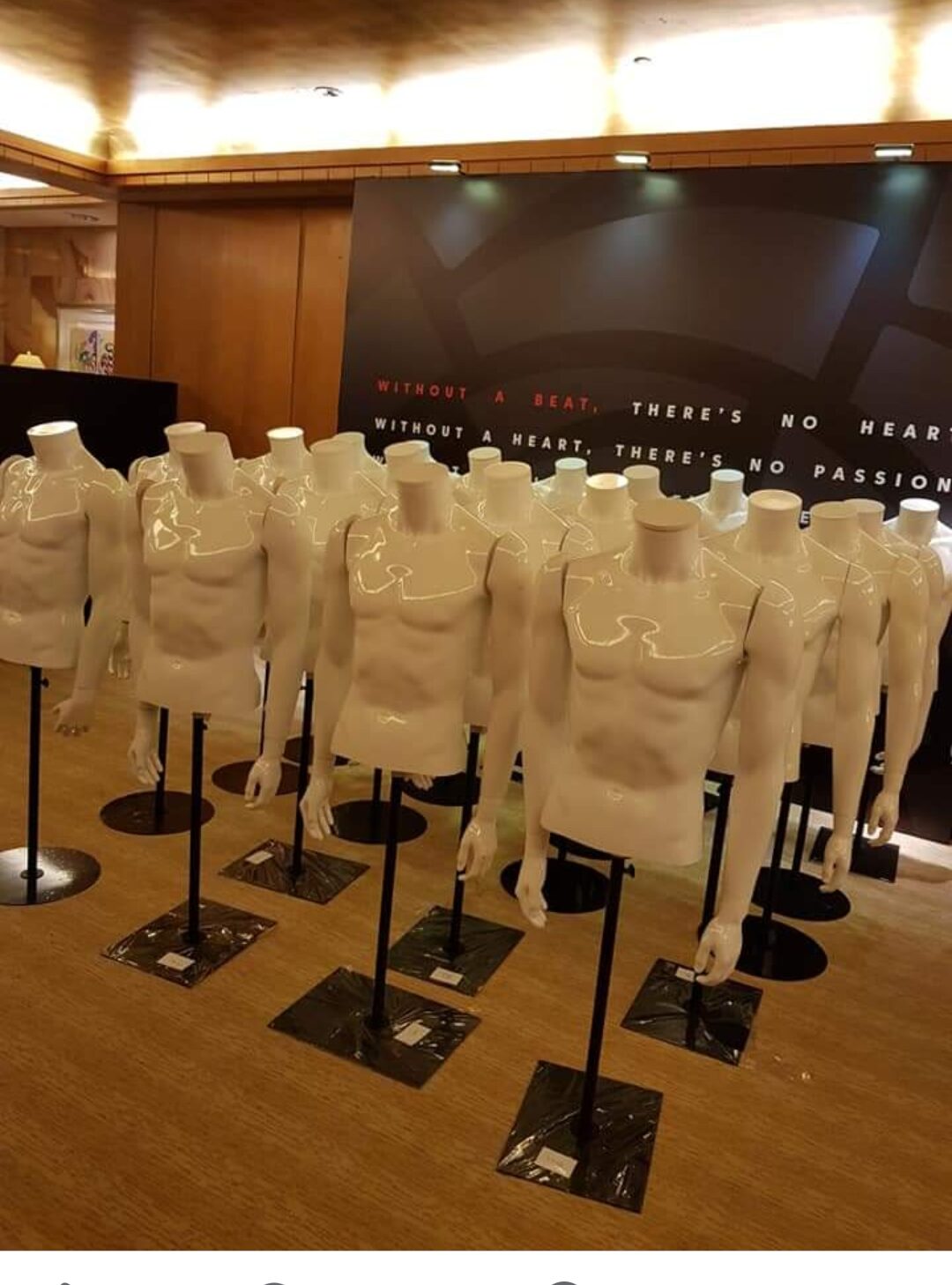 Rental Male Mannequin Half Body With Steel Base Asia Mannequin