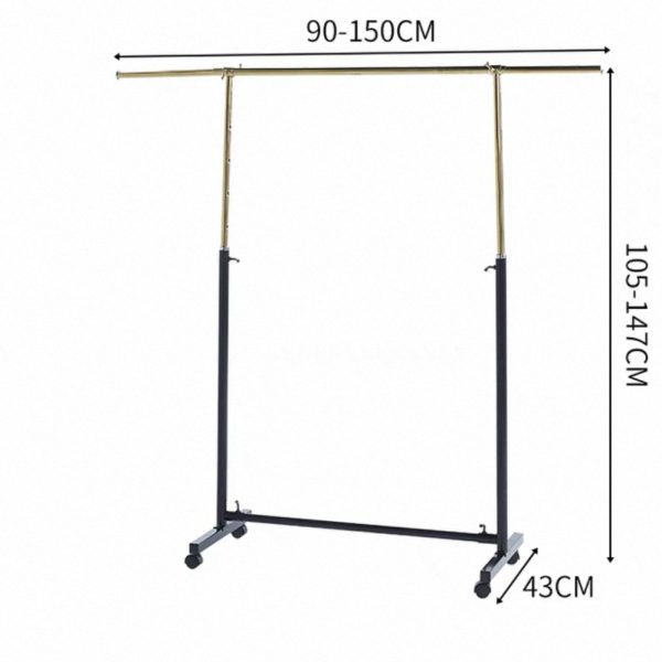 CRLW03, Clothing Display Racks, 1 tier, 3 ft, "Telescopic" Steel