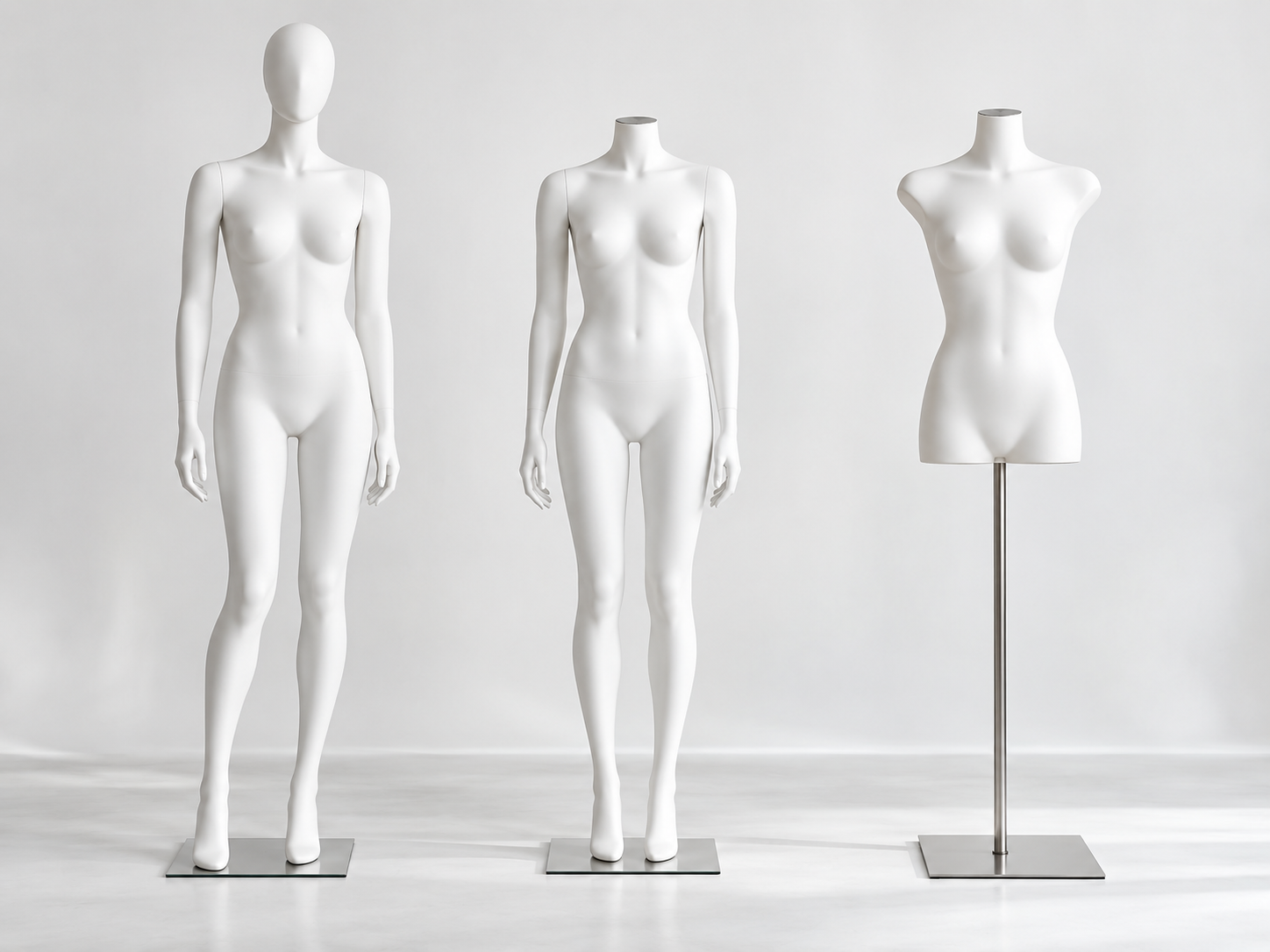Full-body, headless or half-body: which mannequin fits your display?