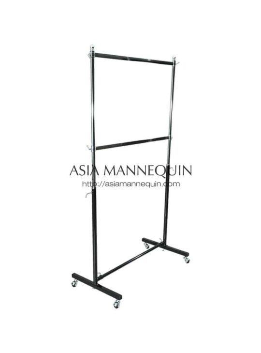 CR05HD-4FT Clothes Garment Racks, 4ft Wide, 2 Tier, Heavy Duty, Extendable Height