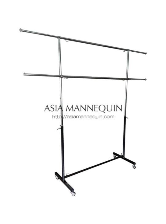 CR11HD-4FT Clothes Garment Racks, 4ft Wide, 2 Tier, Heavy Duty, Extendable Height