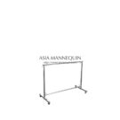 CR3-0109HD-3FT Clothes Garment Racks, 3ft, Single Tier, Extendable Height & Sides, Silver Chrome