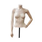 SK63 Female Mannequin (Glossy White) Half Body, Headless With Arm