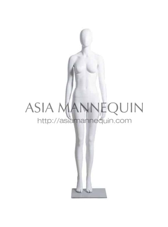 MF002 Female Mannequin, Matte White Fiber Glass