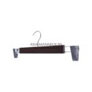 HCP004 Dark Brown Wood Clip Hanger for Pants & Skirts (1 pc)