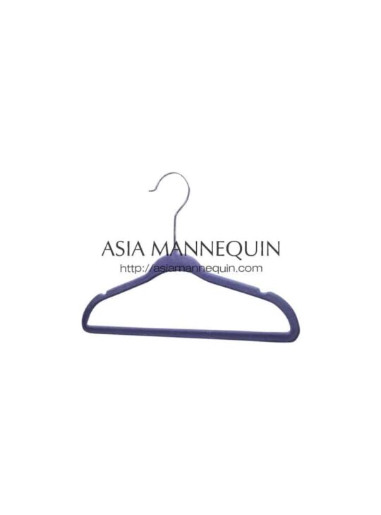 HVE009 Velvet Hanger, Purple, Child-Size, Non-Slip, w/ Bar (1 pc) HVE009 Velvet Hanger, Purple, Child-Size, Non-Slip, w/ Bar (1 pc)