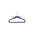 HVE010 Velvet Hanger, Purple, Child-Size, Non-Slip, w/ Bar (1 pc)
