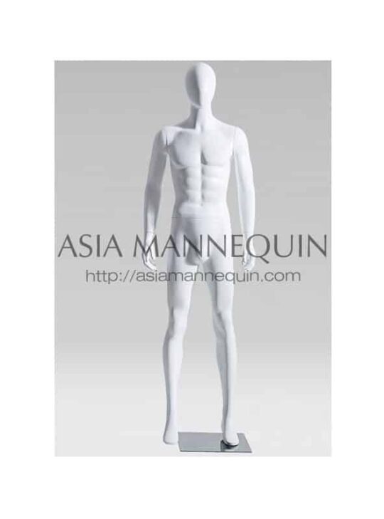 M2 M Male Mannequin, Male, Fiber Glass Matt White