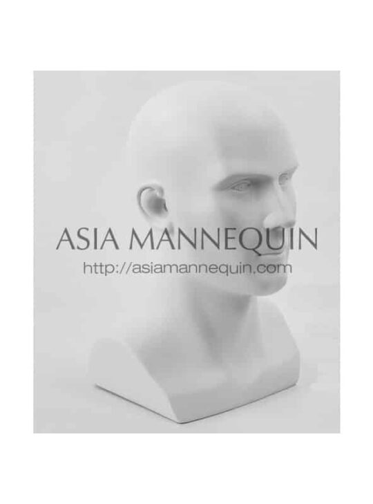 MHEADM001 Mannequin Head Male (Glossy White)