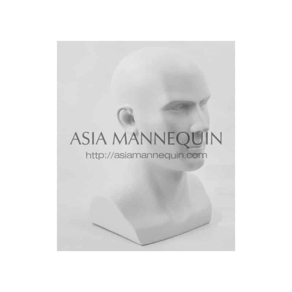 MHEADM001 Mannequin Head Male (Glossy White)
