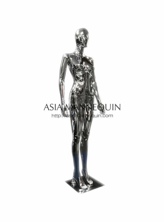 MCHF003S Mannequin, Chrome, Female, Silver