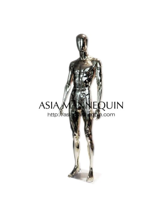 MCHM001S Mannequin, Chrome, Male, Silver