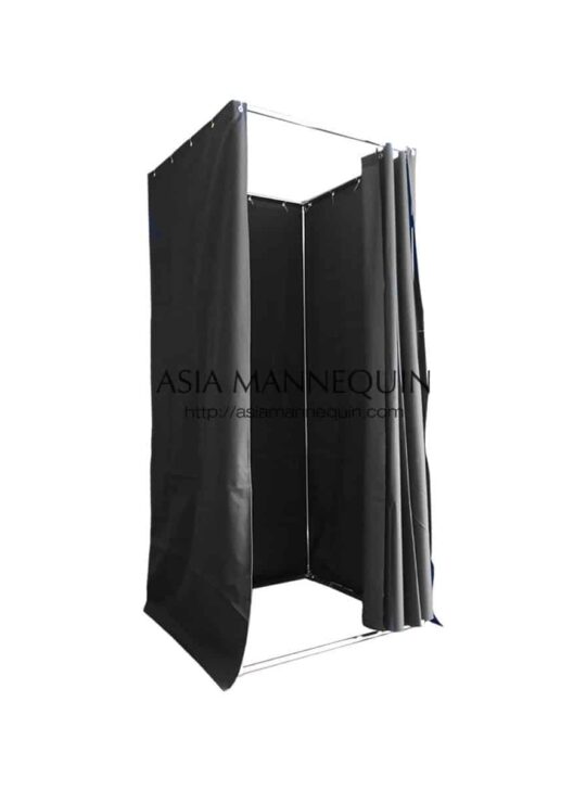 MFR001-BK Fitting Room (Open-Top, Ring Curtain)
