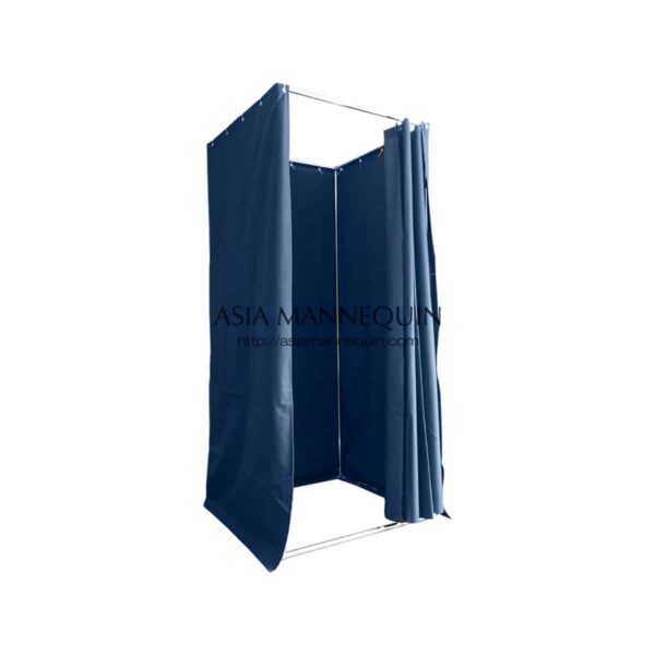MFR001-BL Fitting Room (Open-Top, Ring Curtain)