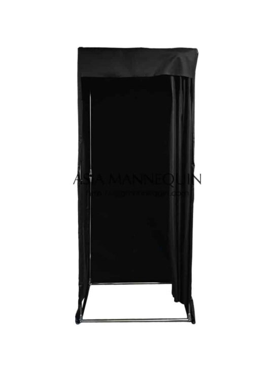 MFR003-BK Fitting Room (Covered-Top, Velcro Curtain)