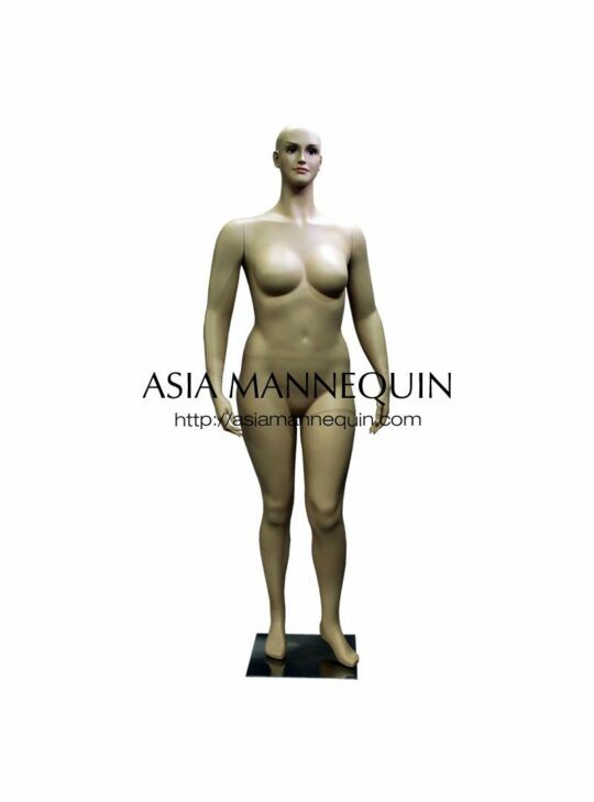 MFSF008 Female Mannequins (Fiberglass, Skin Colored, Plus-Sized)