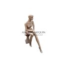 MFSFS001 Mannequin Fiberglass, Skin, Female, Sitting Pose