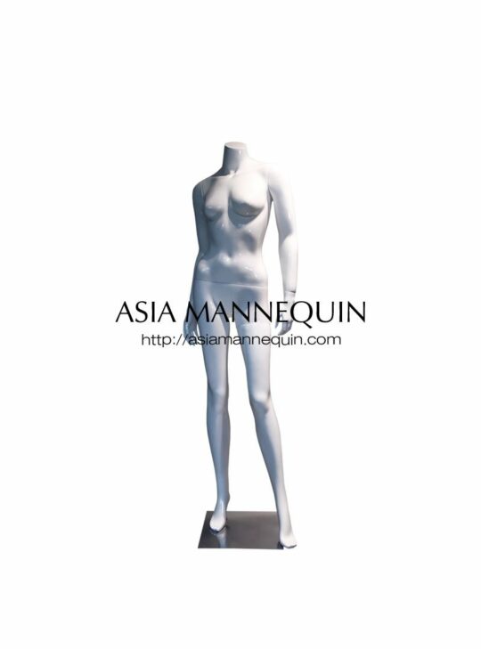 MFWF003 Female Mannequin, Fiberglass, Headless, Glossy White