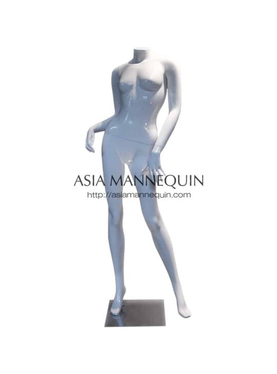 MFWF004G Female Mannequin (Fiberglass, Glossy White, Headless)