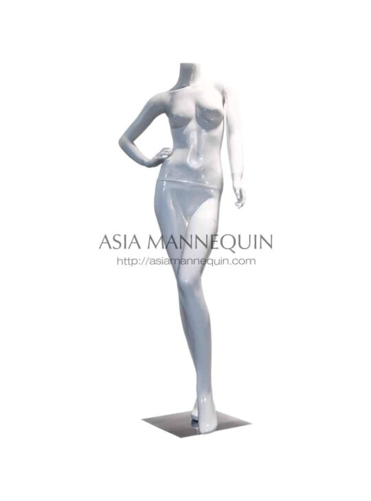 MFWF005G Female Mannequin (Fiberglass, Glossy White, Headless)